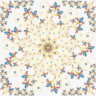 艳丽花纹图案免抠