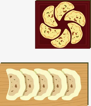 饺子俯视图免抠