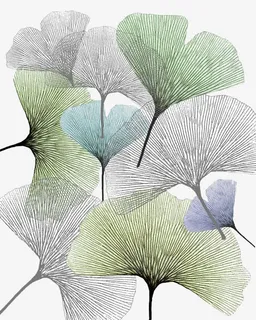 多彩银杏叶免抠