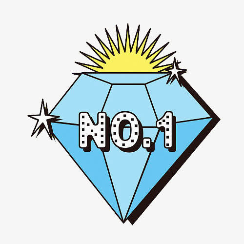 第一的钻石形状图标插画免抠