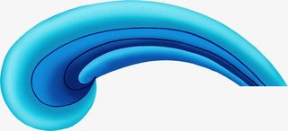 中国风蓝色祥云免抠