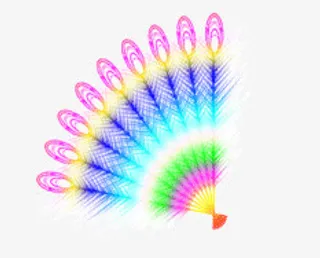 孔雀多彩羽毛免抠