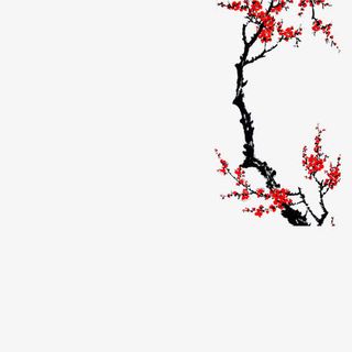 水墨梅花免抠