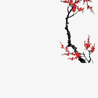 水墨梅花免抠