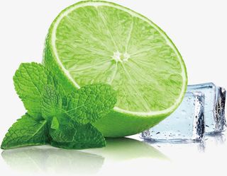 青柠檬冰块免抠动植物植物元素