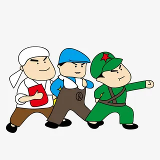 卡通手绘劳动人民设计免抠