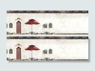 中国风建筑淘宝海报背景