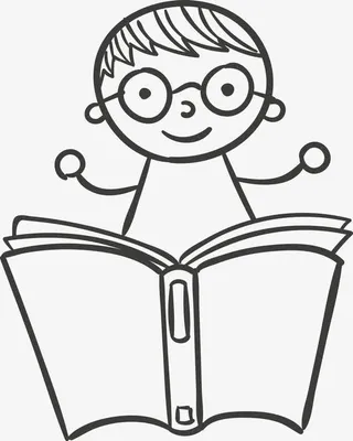 看书学习的小女孩免抠