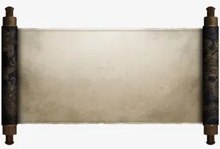 卷轴中国风卷轴装饰免抠