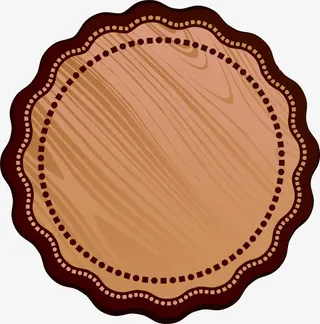 圆形的红酒式橡木牌免抠