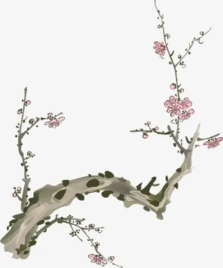 梅花之家和万事兴图片免抠