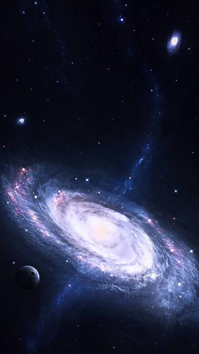 淡紫色星空背景高清