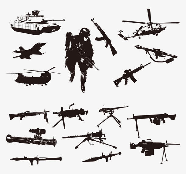 武器装备兵器飞机坦克战车免抠