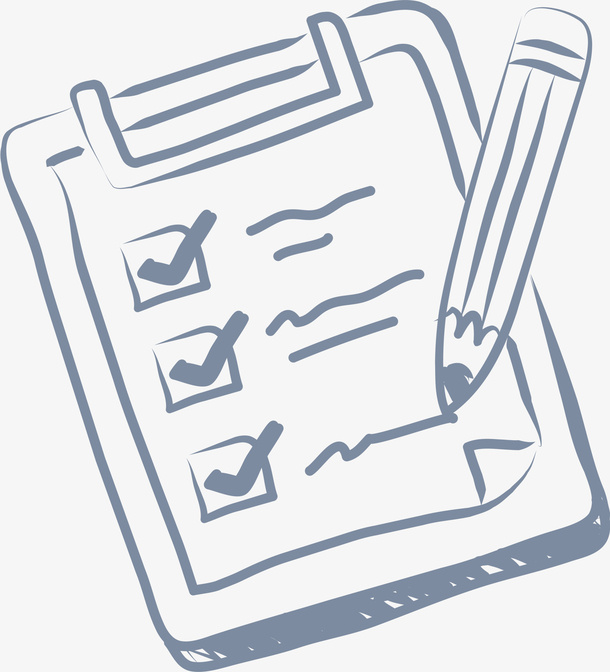 简约蓝色考察表免抠