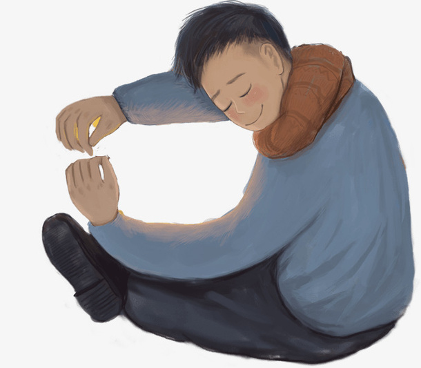手绘男孩免抠