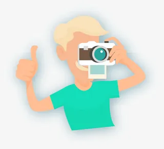 拍照观光的游客免抠