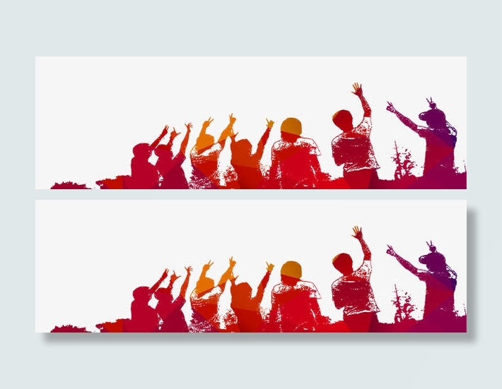 毕业季海报人物剪影免抠