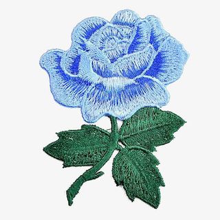 蓝色刺绣花免抠