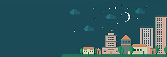 夜晚卡通城市背景高清