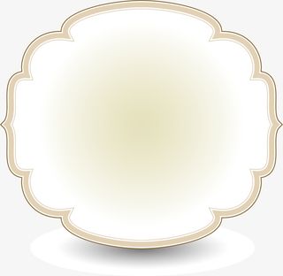 黄色简约框架免抠