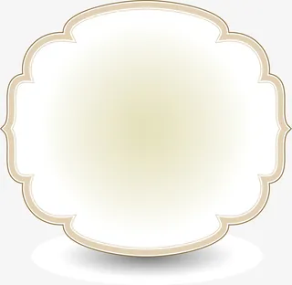 黄色简约框架免抠