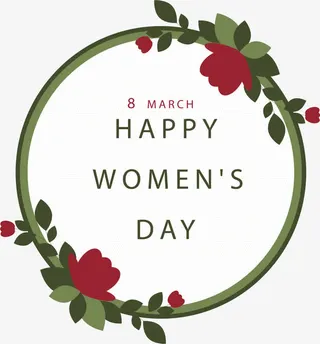 红玫瑰绿色树叶边框免抠