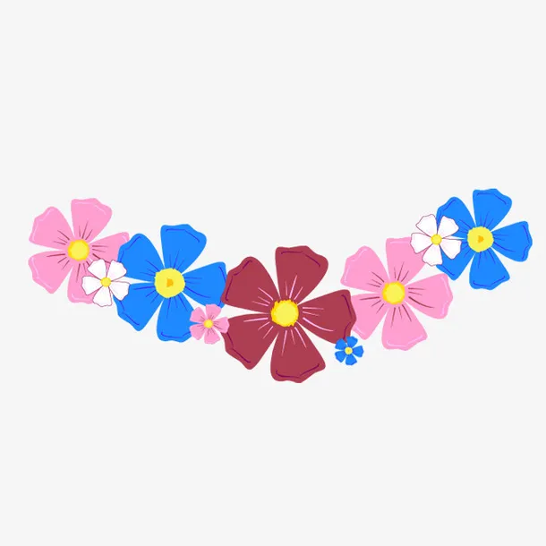 手绘花朵免抠
