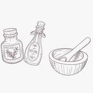 矢量中药美容免抠