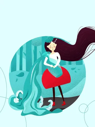 十二星座水瓶座原创插画高清