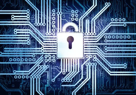 蓝色芯片与锁免抠