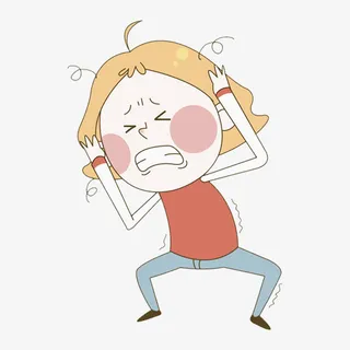 头疼的女生免抠图免抠