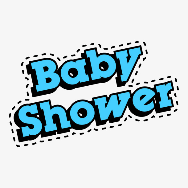 蓝色的英文字母免抠