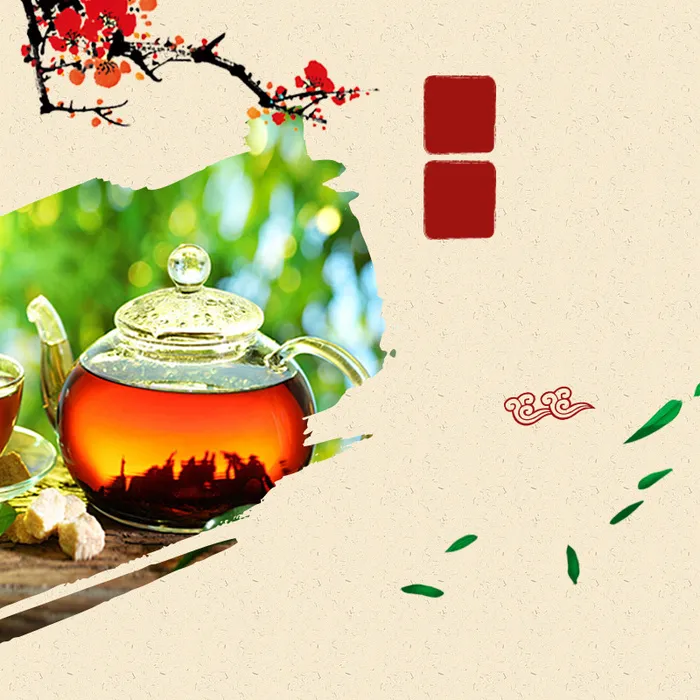 红茶春茶节中国风PSD分层主图背景素材高清