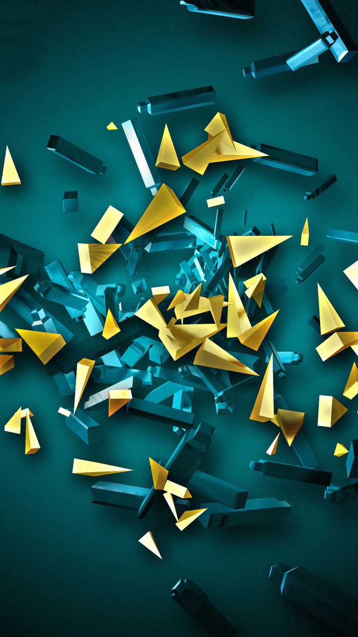 彩色立体几何H5背景高清