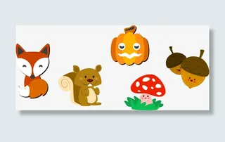 小松鼠小蘑菇免抠