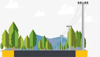 矢量手绘卡通郊区免抠