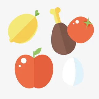 柠檬西红柿鸡腿鸡蛋免抠