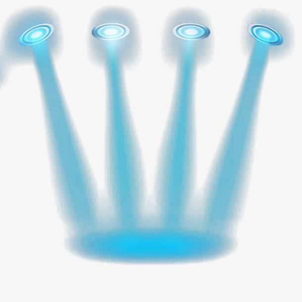 蓝色舞台顶灯免抠