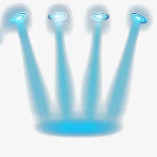 蓝色舞台顶灯免抠