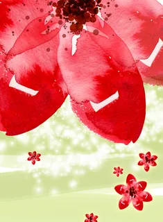 红色花瓣主题背景元素高清 红色花瓣主题背景元素高清
