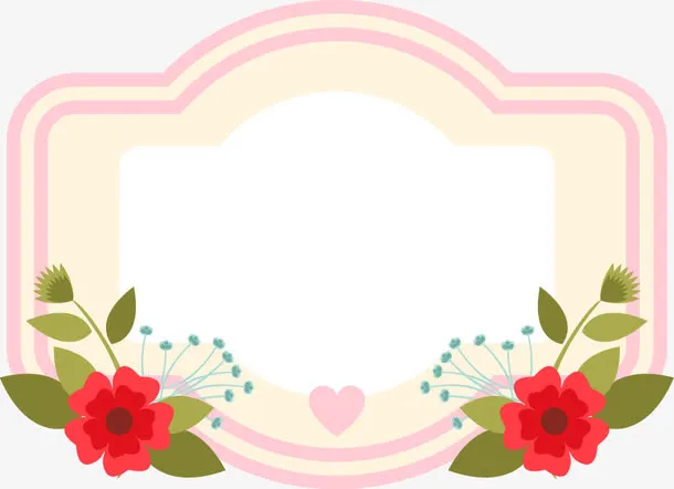 简易促销花卉标签免抠