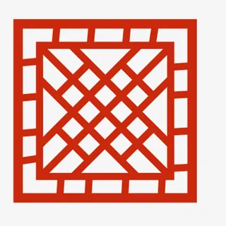 中国红正方菱形格子免抠 中国红正方菱形格子免抠