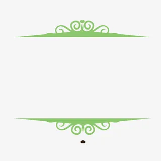 绿色复古大文本框免抠
