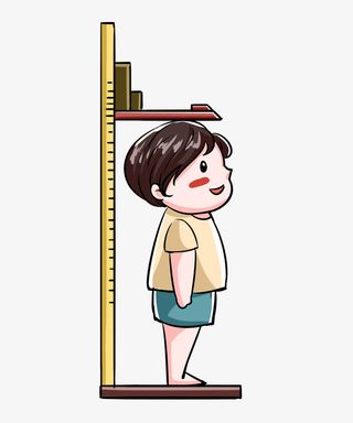 儿童体检量身高免抠