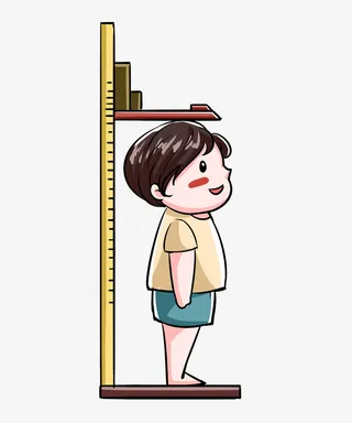 儿童体检量身高免抠