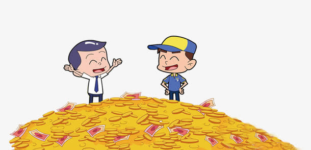 堆积的金币免抠