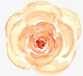 唯美水彩花朵素材免抠