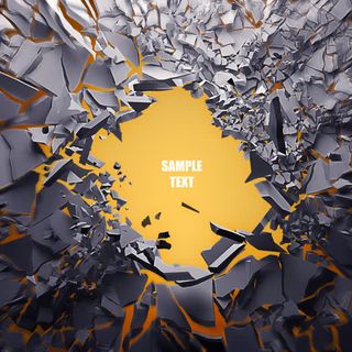 破碎的石块电商海报免抠