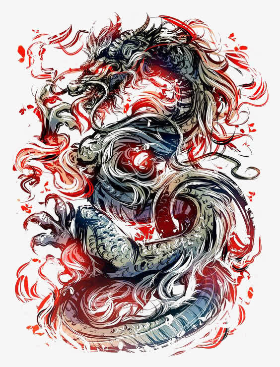 青色巨龙免抠
