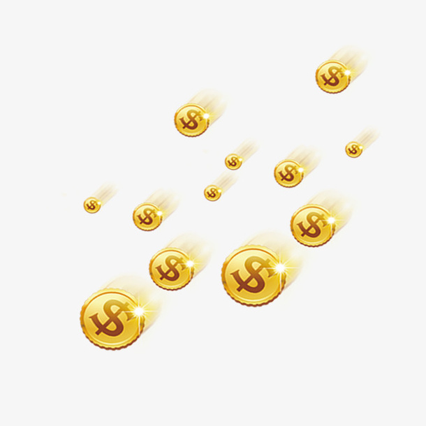 要掉下来的金币免抠